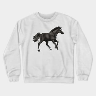 Horse - Mustang - Black Crewneck Sweatshirt